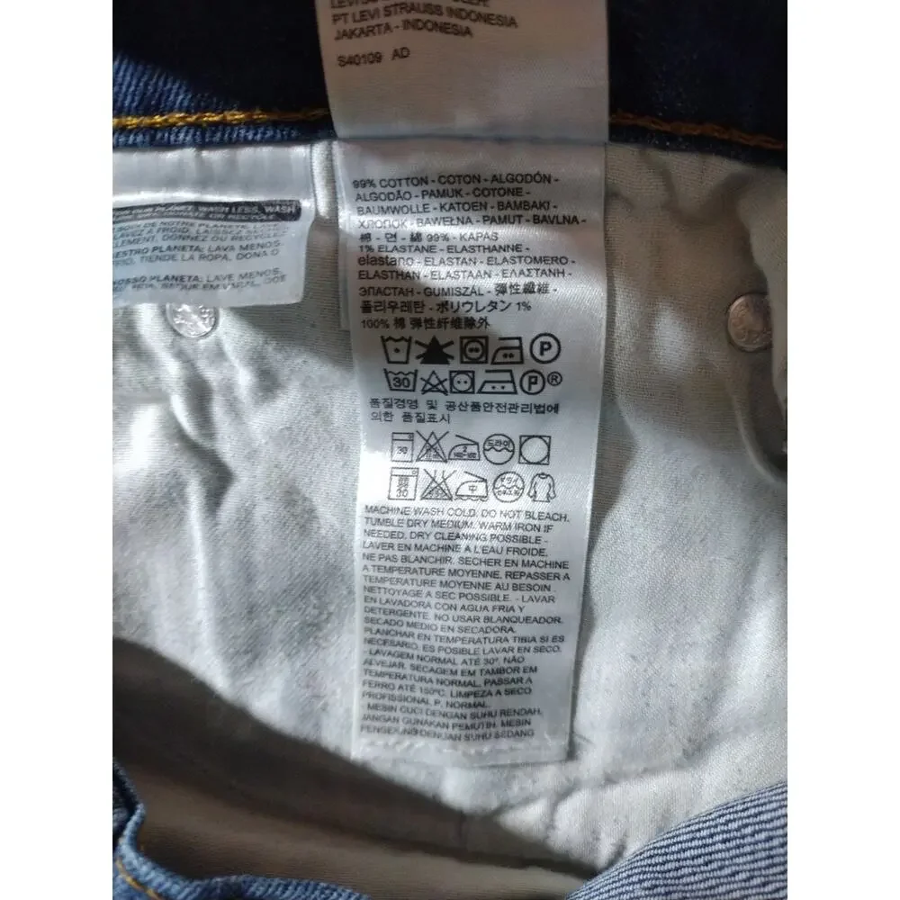 Levi's 510 Skinny Jeans Mens 36X34 Medium Wash Stretch Mid Rise Preppy Casual